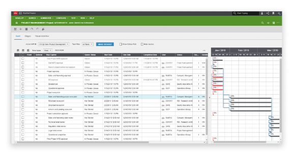 screenshot of Infor CloudSuite PLM for Process (Optiva)